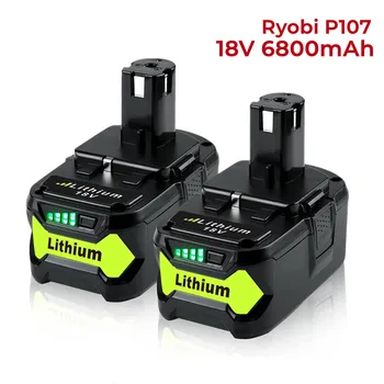 1-2 za pakiranje Akumulatora za Ryobi 18V 6800mAh Litij baterija velikog Kapaciteta za Ryobi ONE + P102 P103 P104 P105 P107 Bežični električni alati