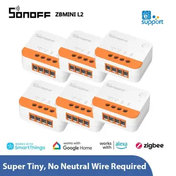 1-20 komada SONOFF ZBMINI L2 Zigbee Switch Nije Potreban Neutralni Vod Pametna Kuća Bežične 2-Smjerni Modularni Prekidač eWeLink APP Control