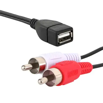 1,5 m USB Priključak A za povezivanje 2 konektora RCA, audio-video produžni kabel, kabel za električna