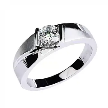 1 Karat D Boja muški prsten kamen prsten Muška Pjeskarenje obrada poslovne gospodin Otvoreno zaručnički prsten