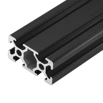 1 kom. crni 2040 europski standard Anodizirani aluminijski profil istiskivanje dužine 100-800 mm linearni šinu za 3D pisača CNC