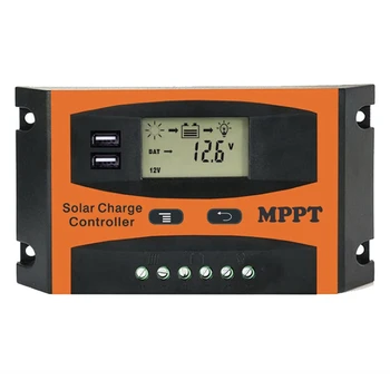 1 kom. Solarni kontroler 30A 12 v/24 v, Solarni Panel dual USB-priključkom i LCD zaslonom PWM