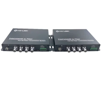 1 Par 4-kanalni 1080P AHD CVI TVI fiber-optički pretvornik u koaksijalni s RS485
