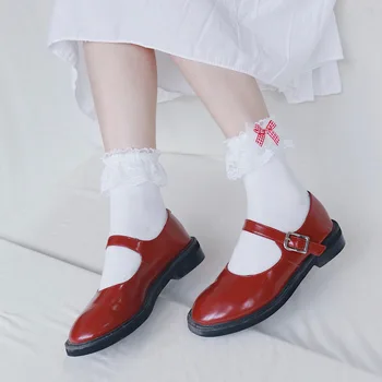 1 par Srednjih Čarapa-Cijevi U Japanskom Stilu, u stilu Лолиты, Slatka Držači Pamučne Čarape JK, Živo Haljina, Odgovarajuće Mode Za Djevojčice, Žene