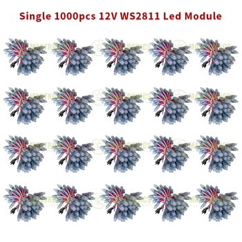 1000pcs 12mm WS2811 2811 IC RGB Led Modul Niz Vodootporan DC12V digitalni full color led пиксельный svjetlo Besplatna Dostava