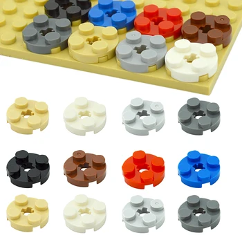 100PC Gradivni blokovi MOC Dijelovi DIY Okrugla pločica 2x2 sa poprečnim otvorom za vratila, didaktički tehnički cigle, u skladu s igračkama 4032