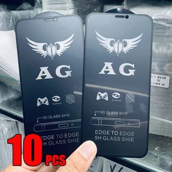 10шт AG Mat 9D Film Od Kaljenog Stakla Za Zaštitu Ekrana Shield Guard Za iPhone 14 Pro Max 13 Mini 12 11 XS XR X 8 7 6 Plus SE