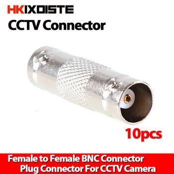 10шт Ugrađeni konektor BNC od žene do žene Koaksijalni produžetak BNC priključka za kamere cctv Sustav za video nadzor