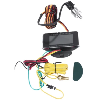 12 v/24 U 4-u-1; automobili digitalni alarm s LCD zaslon; senzor tlaka Voltmetar V; Temperatura vode, Pritisak ulja, Senzor goriva, Senzor temperature