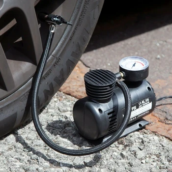 12V 300psi Mini kompresor Pumpa za pumpanje guma Prijenosni 15LPM Brzo napuhuje za Auto moto Kajaci Bicikla crna