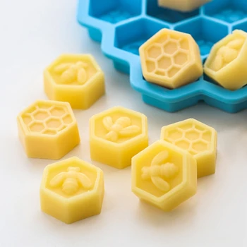 16 Ćelija posloženi u obliku Saća U Obliku 3D Oblika Za Sapun Silikonski Kalup za Pčelinjeg Košnica za Kućni DIY Torte, Mousse, Marmelade, Čokolade u rasutom stanju