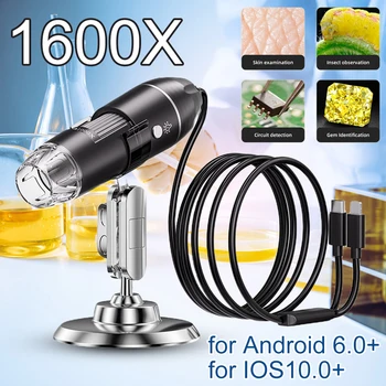 1600X USB digitalni mikroskop za IOS, Android s povećanjem Ručni bežični elektronski mikroskop za nakit, Foto Video