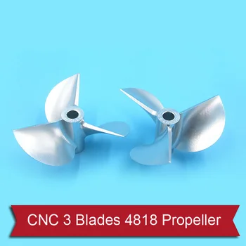 1PC 4818 CNC aluminij 3 lopatice propelera Blenda 4/4.76 Promjer lopatica 48 mm Korak 1,8 Rekvizite za detalje utrke brod RC