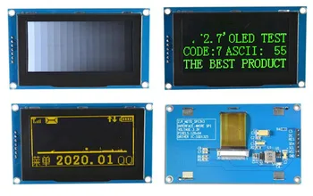 2,7-inčni 7P bijela/zelena/žuta OLED-modul SSD1325 Drive IC 128*64 4- Žični sučelje SPI