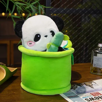 2 u 1 Slatka bamboo cijev, pliš igračku-Panda, Кавайная mekana igračka, плаксивая lutka-plišani Panda jastuk