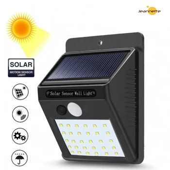 20/30LED Sunčeva svjetlost solarna Vanjska svjetiljka s senzorom pokreta Solarna led svjetiljka vodootporan s potrošnjom energije od sunčeve svjetlosti za uređenje vrta