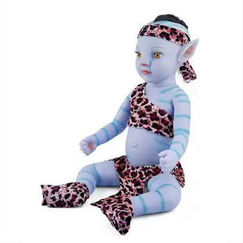 20-Inčni avatar s noćnom rasvjetom, realistične lutke Reborn Baby za dječake i djevojčice, potpuno vinil periva žive igračke LOL, dar za djecu