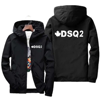2022 Modne muške i ženske jakne munje brand DSQ2, sportska jakna s po cijeloj površini u stilu hip-hop, svakodnevni jakna s kapuljačom unisex munje dugi rukav