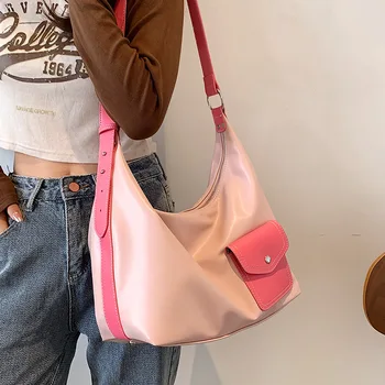2023 Boja linije, pink torba-instant messenger torbe-тоут velikog kapaciteta za žene, slatka torba preko ramena od umjetne kože u korejskom stilu