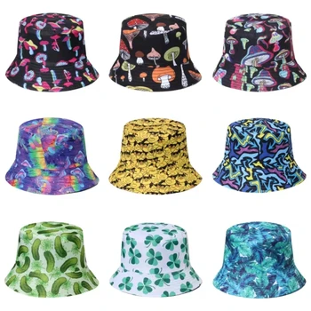 2023 Ljetna nova солнцезащитная šešir za muškarce, svakodnevni univerzalni šešir s dragim po cijeloj površini u obliku gljive, dvosmjerna ulica panama-vizir