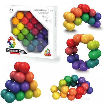 2023 Nemirna Igračka 3D Puzzle Loptu Beskrajne Krajevi i Odvodom Fleksibilne Igračke Za Stres Igra Skulptura Igračke za Djecu i Odrasle Poklon