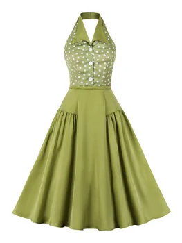 2023 Novi retro Elegantan Zelena seksi donje ljetna haljina Mrzi, modni kolaž haljina u privatnim kućama s po cijeloj površini, vintage haljine, ogrtači za Kupanje Y2k