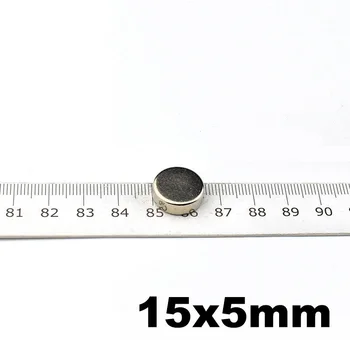 24-60 kom N42 Tanki Disk Promjera 15x5 mm NdFeB Magnet Неодимовые Magneti Senzor Rijetkih Magneta Stalne Laboratorijske magneti