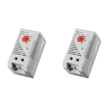 2X mehaničkih termostata, KTO011, podesivi po 0 do 60 Stupnjeva kompaktni normalno medija prekidač za podešavanje temperature (N. C), crvena