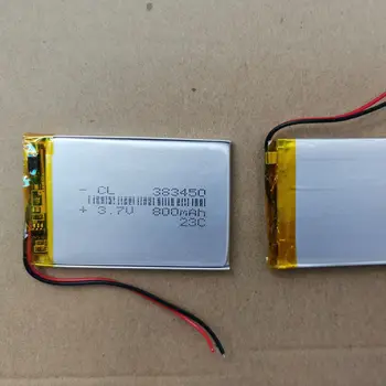 3,7 2 žice 383450 383450P 800 mah litij baterija sa zaštitnom pločom, koristi se za Bluetooth MP4 1 kom./lot