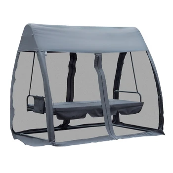 3-Lokalna stolica-ljuljačka za terasu, krevet-ljuljačke za veranda sa sklopivim naslonom za leđa, jastuk, nadstrešnica, bočnim džep i mreže-рабицей za vrt, dvorišne