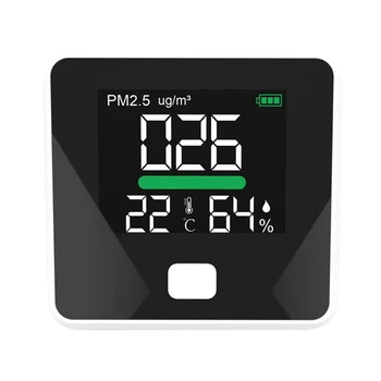 3 u 1 Digitalni Monitor Kvalitete Zraka Prašina PM2.5 Mjerač Temperature I Vlage Detektor Plina Analizator Zraka Za Dom Upozorenje O Niskoj napunjenosti baterije