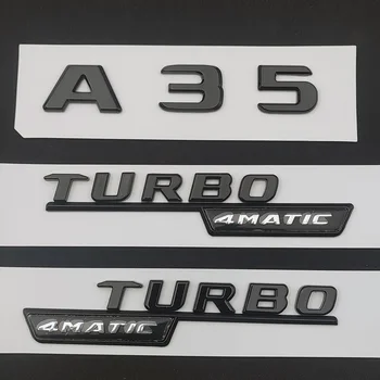 3D ABS Crna Ikona Stražnjeg Prtljažnika Automobila, Naljepnica Na Krilo, Bočne Logo A35 Turbo 4matic, Amblem Za Mercedes A 35 AMG W176 W177, Pribor