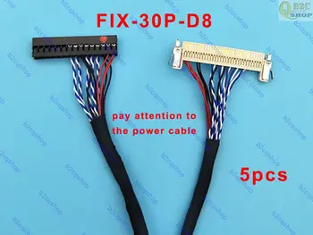 5 kom./compl. Fix-30P-D8 1ch 8bit 30 Pin Univerzalni kabel LVDS kabel za napajanje na lijevoj strani LCD panel LG AU