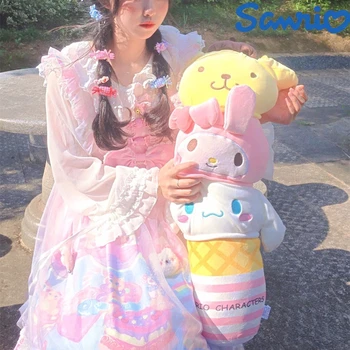70 cm Sanrio Dugi Jastuk Životinja Kuromi Melody Hello Kitty Cinnamoroll Mekani Kauč Jastuk od samta Lutka Uređenje Prostorija Dječji Dar