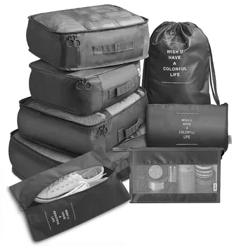 8 kom./compl. Putni organizator, torbe za prtljagu, kofer velikog kapaciteta, torba-organizator putovanja, odjeća, obuća, kocka, torba za pohranu
