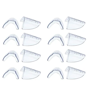 8 parova zaštitnih naočala sa strane, prozirna bočna ukrasna maska za zaštitne naočale-pogodno za većinu bodova (M-L)
