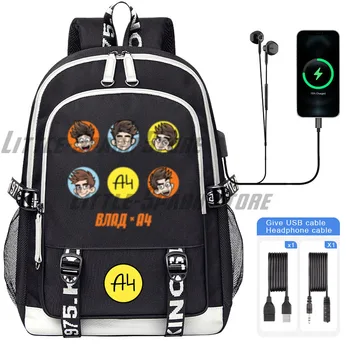 a4 merch Children Ruksak high quality Vlad Papir A4 za djecu Boy School Bags Teenager USB Charging Laptop Book Bag Mochila