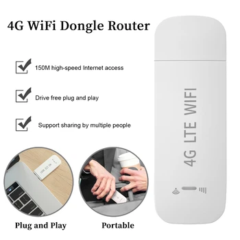 Adapter rutera 4G WiFi, high-Speed bežični usmjerivač 150 Mbit/s, Repeater, WiFi, Slot za SIM kartice 2,4 Ghz, modem, usb flash pogon, WiFi-ključ, ruter