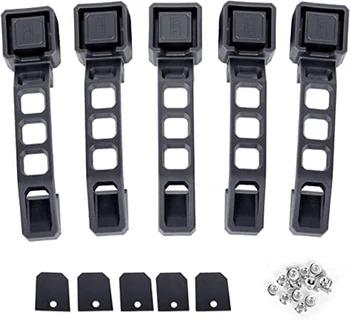AL4X4 5 kom. Komplet crne ručke na vratima i kvaka stražnjih vrata, u skladu sa Jeep Wrangler JK JKU 2007-2018 godina izdavanja (bez klika) (C)