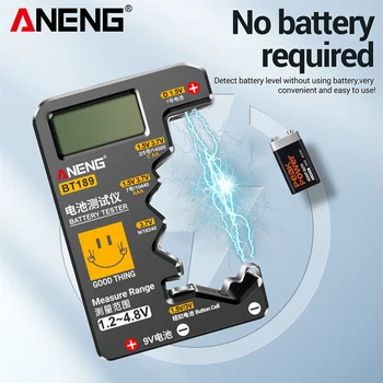 ANENG Digitalni Tester Baterija LCD Zaslon C AA AAA D N 9V 1,55 V Univerzalni Gumb Tester Kapacitet Baterije Dijagnostički Alat