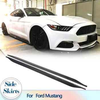 Auto pragovima Produžno Pregača Za Ford Mustang GT V6 V8 Coupe Base 2-Vrata 2015-2020 pragovima Od Karbonskih Vlakana Ne Shelby