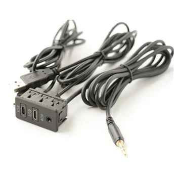 Automatsko produžni kabel ploče s instrumentima dual panel sučelja Type-C Aux, usb kabel, za skrivenu ugradnju удлинительного kabel za auto nasilnog opreme