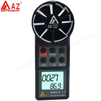 AZ8906 Ručni digitalni anemometar Multifunkcijski tester protoka zraka mjerač temperature