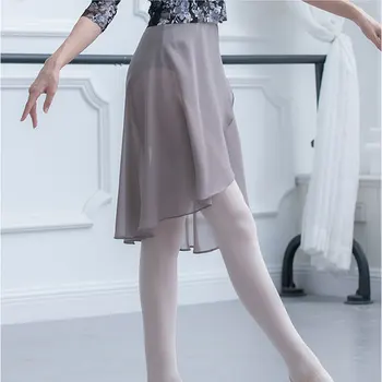 Balet suknja za odrasle, шифоновая dance suknja, балетное haljina za balerine, suknja s vrpcom, plesni odjeća, ženska kratka suknja-svežanj od žice u лирическом stilu
