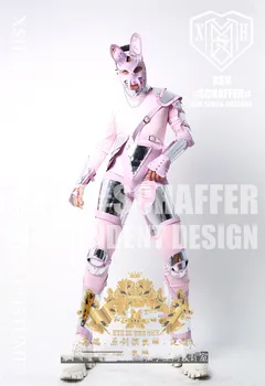 Bar gogo muškarci i žene pink mirror technology rabbit armor suit DS seksi kostim