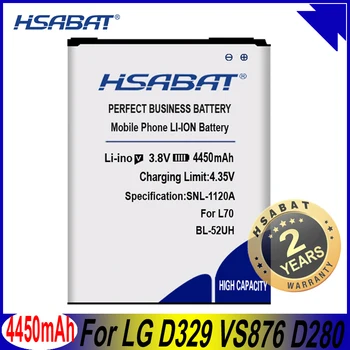 Baterija HSABAT 4450 mah BL-52UH za LG D329 VS876 D280 D320N D280N Spirit H422 L70 L65 D285 D320 D325 s DVIJE SIM kartice H443 Escape 2