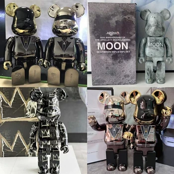 Bearbricks Daft Punks 400% Bearbricks 28 cm Figurica Bearbricks Lunar Medvjed Keramička Igračka Black Rose Kipić Zlato 2 g Figurica Skulptura