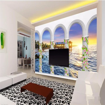 beibehang desktop 3d zidno slikarstvo dekor image background slika 3D stereo Morskih luka Umjetnost Moderna Planinska kuća broj zidno slikarstvo hotela