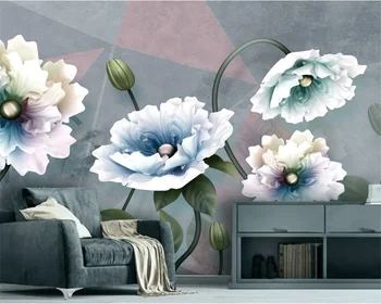 beibehang Izrađen po mjeri moderna dekorativna slikarstvo 3D stereo reljef cvijeće europske retro nakit TV pozadina pozadina od papier-mache