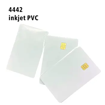 Besplatna dostava 50 kom. Web-polna PVC prazna smart card IC čip FM/Sle4442 za inkjet pisače Epson/Canon